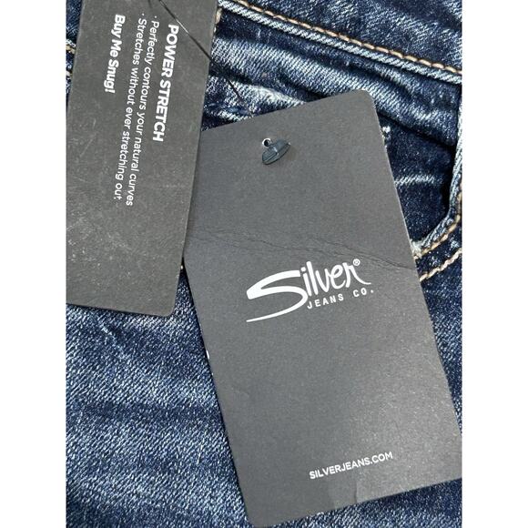 Silver Jeans Suki Mid Rise Straight Leg Jeans Medium Wash size 24x27 New W Tags. - Picture 5 of 15